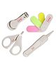 LuvLap Baby Grooming Scissors & Nail Clipper Set/Kit, Manicure Set, 4pcs, White