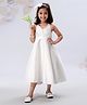 Mark & Mia Sleeveless Party Wear Frock Sequin Embellishment - White