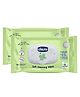 Chicco Baby Moments Bipack Fliptop Wipes Pack of 2 - 144 Pieces