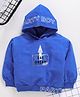 Lekeer Kids Full Sleeves Hoodie Text Print - Blue