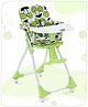 Babyhug Bloom High Chair with Foot Rest - Green| Compact Fold| Safety Harness| Removable Cushion| Adjustable Feeding Tray| Wheels with Lock
