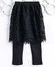 Meng Wa Full Length Solid Color Skeggings - Black