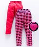 Eteenz Full Length Leggings Pack of 2 - Black Red