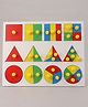 Little Genius Wooden Fraction Board With Big Knob - Multicolor