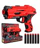 Baybee Blaster Gun With 6 Foam Bullets - Red Black