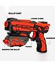 Baybee Blaster Gun With 6 Foam Bullets - Red Black