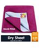 Bey Bee Waterproof Bed Protector Dry Sheet Large - Rani Pink 