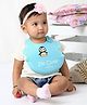 Babyhug Silicone Bib Penguin Print - Blue