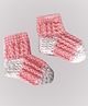 Knits & Knots crochet Dual Shaded Crochet Socks - Pink & White