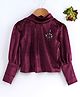 Vitamins Full Sleeves Top Sequin Embellishment - Dark Pink