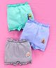 Red Rose Bloomers Barbie Print Pack of 3 - Blue Green Grey
