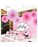 Skylofts Paper Fans for Decoration Pack of 6 - Pink