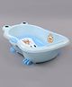 Baby Bath Tub With Bath Tray Bear Print - Blue (Drain Plug Colour May Vary)