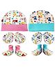 Brandonn New Cap Mittens & Booties Set Multi Print Pink Blue  -  Diameter 12 cm