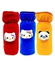 Brandonn Velvet Feeding Bottle Covers With Animal Motifs Fits 250 ml Bottle Set of 3 - Multicolor