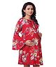 Kriti Full Sleeves Floral Printed Maternity Dress - Red