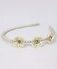 Tia Hair Accessories Pearl Detailed Flower Hair Band - Off White