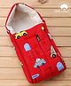 Babyhug Sleeping Bag Cars Print - Red