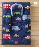 Babyhug Cotton Bedding Set Vehicle Print - Navy