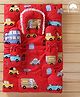 Babyhug Cotton Bedding Set Vehicle Print - Red