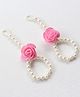 Pihoo Flower Applique Pearl Haath Phool - Light Pink