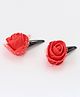 Pihoo Rose Flower Detailed Tic Tac Pins - Red