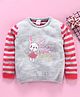 Babyhug Full Sleeves Sweater Bunny Patch - Pink Grey