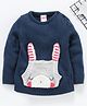 Babyhug Full Sleeves Sweater Animal Patch - Navy