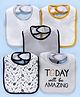 Zoe Knitted Bibs Pack of 5 - White & Multicolor