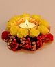 Passion Petals Decorative T-Light With Yellow Flowers