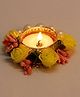 Passion Petals Decorative Tlight With Pink Pollens And Yellow Flowers