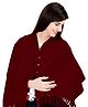 Lulamom Solid Multi Purpose Breast Feeding Nursing Shawl - Maroon