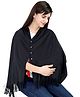 Lulamom Solid Multi Purpose Breast Feeding Nursing Shawl - Black