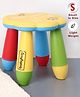 Babyhug Lightweight Small Size Kids Stool Floral Design - Yellow Multicolor| Easy to Assemble| Step Stool| Bathroom Stool| Indoor & Outdoor Use