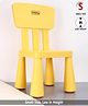 Babyhug Lightweight Chair with Comfortable Back Rest - Yellow| Lightweight| Durable Built| Indoor & Outdoor Use| Easy to Assemble