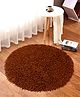 Saralhome Cotton Shaggy Round Mat  Brown. 60cm x 60cm