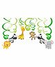 Party Propz Animals Hanging Swirls Pack Of 12 - Multicolor