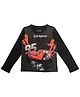 Disney By Crossroads Lighting McQueen Print Full Sleeves Tee - Black