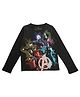 Marvel By Crossroads Superhero Print Full Sleeves Tee - Black