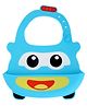 Yellow Bee Blue Easy Clean Silicone Bib with Crumb Collector - Blue