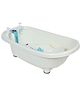 Multifunction Bath Tub with Temperature Sensing Meter - White & Blue