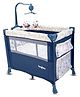 Baybee Zeus Portable Travel Play Pen Cum Bed Cot - Blue White