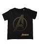 Marvel By Crossroads Avengers Endgame Logo Print Printed Half Sleeves T-Shirt - Black
