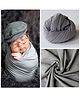 Babymoon Jersey Stretchble Swaddle Wrap New Born Baby Photography Shoot Props Costume - Grey
