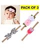 Babymoon Baby Floral Headbands Multicolour - Set of 3