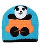 MayRa Knits Panda Patch Cap - Blue