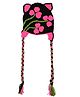 MayRa Knits Flower Decorated Woolen Cap - Black