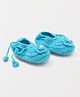 MayRa Knits Pearl Detailed Booties - Blue