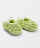 MayRa Knits Pearl Detailed Booties - Green