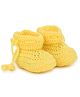 MayRa Knits Solid Booties - Yellow